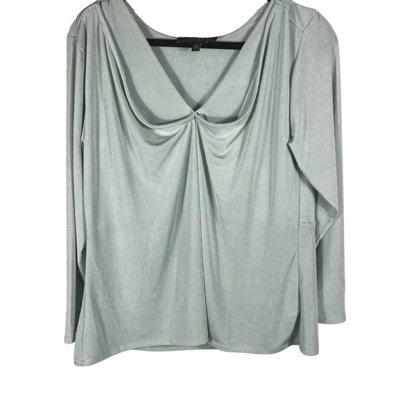 Eloquii Tops - Eloquii  Mint Green Layered top with draped bodice. Sz 18/20